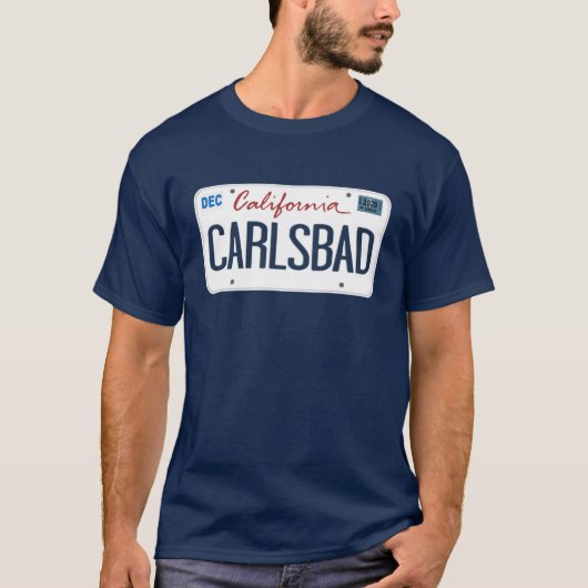 Licentie Bord Carlsbad California T Shirt (Voorkant)
