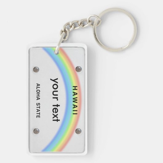 Licentie bord Hawaii sleutelhanger (achterkant)