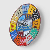 Licentie Bord Klok  nummers Auto Label Art (Hoek)