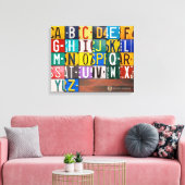 Licentie Bord Letter Art alfabet teken Canvas Afdruk (Insitu (Woonkamer))
