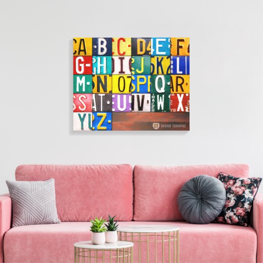 Licentie Bord Letter Art alfabet teken Canvas Afdruk (Insitu (Woonkamer))