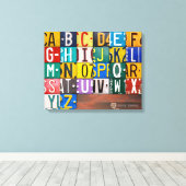 Licentie Bord Letter Art alfabet teken Canvas Afdruk (Insitu (Houten vloer))