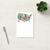 Licentie Bord Map USA op White by Design Turnpike Post-it® Notes (Kantoor)