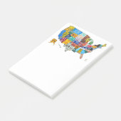 Licentie Bord Map USA op White by Design Turnpike Post-it® Notes (Schuin)