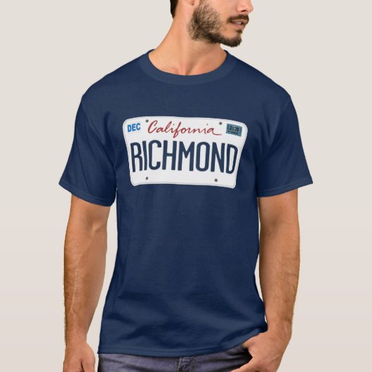 Licentie Bord Richmond California T Shirt (Voorkant)