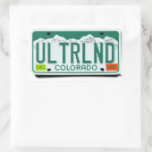 Licentie-Bord UltraLandia CO Rechthoekige Sticker (Tas)