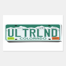 Licentie-Bord UltraLandia CO Rechthoekige Sticker