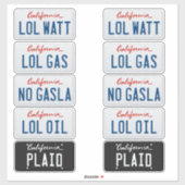 Licentie Borden California Set Sticker (Vel)