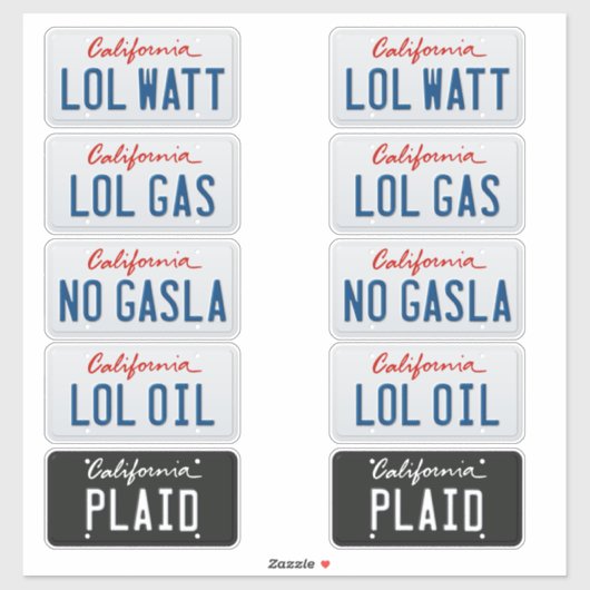 Licentie Borden California Set Sticker (Vel)