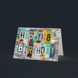 Licentie Borden Happy 18th Birthday Card Kaart<br><div class="desc">Door Gear4gearheads.</div>