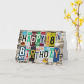 Licentie Borden Happy 18th Birthday Kaart (Gele Bloem)