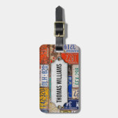 licentie borden met metalen label bagagelabel (Voorkant verticaal)