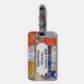 licentie borden met metalen label bagagelabel (Achterkant verticaal)