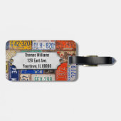 licentie borden met metalen label bagagelabel (Achterkant horizontaal)