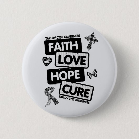 Licentie-Borden...Tarlov Cyst Ronde Button 5,7 Cm (Voorkant)