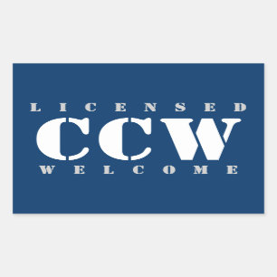 Licentie CCW Welkom Rechthoekige Sticker