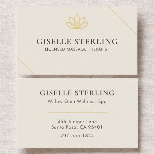 Licentie Massage Therapeut Visitekaartje