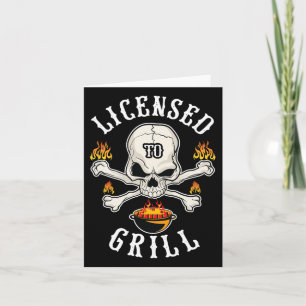 Licentie om BBQ-cadeau voor mannen voor vaderdag t Kaart