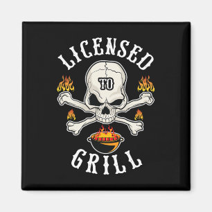 Licentie om BBQ-cadeau voor mannen voor vaderdag t Magneet
