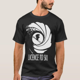 LICENTIE OM T-shirt-ontwerp voor skiën voor mannen T-shirt