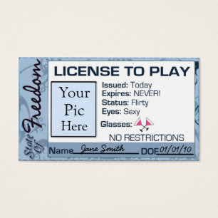 Licentie voor afspelen, Divorce Party Favor Visitekaartjes