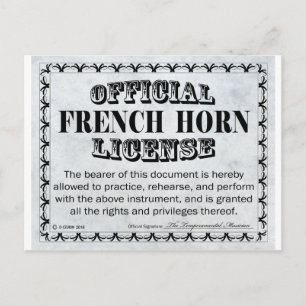 Licentie voor Franse paarden Briefkaart