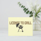 Licentie voor grill briefkaart (Staand voorkant)
