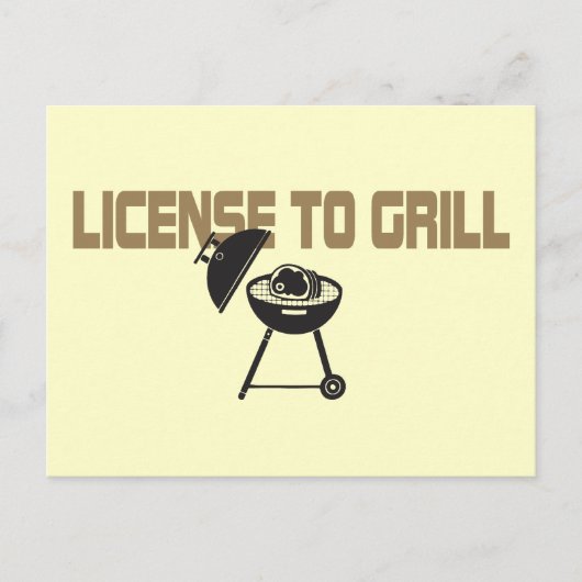 Licentie voor grill briefkaart (Voorkant)