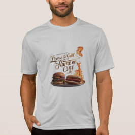 Licentie voor Grill – Flame On, Chef Premium BBQ T-shirt