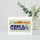 Licentie voor Grill Fun BBQ Style Slogan Briefkaart (Staand voorkant)