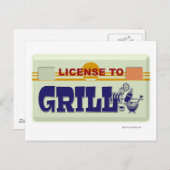 Licentie voor Grill Fun BBQ Style Slogan Briefkaart (Voorkant / Achterkant)