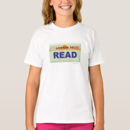 Licentie voor het lezen van Cool Bookworm Slogan T-shirt