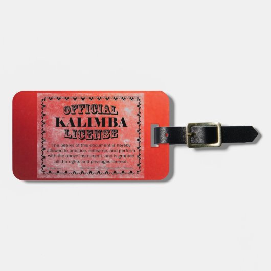 Licentie voor Kalimba Bagagelabel (Voorkant horizontaal)