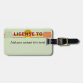 Licentie voor Label reizen Bagagelabel (Voorkant horizontaal)