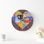 LicentieBord Art Recycled Clock Grote Klok (Huis)
