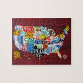 Licentiekaart Bord van de Amerikaanse Puzzle 2012 Legpuzzel (Horizontaal)