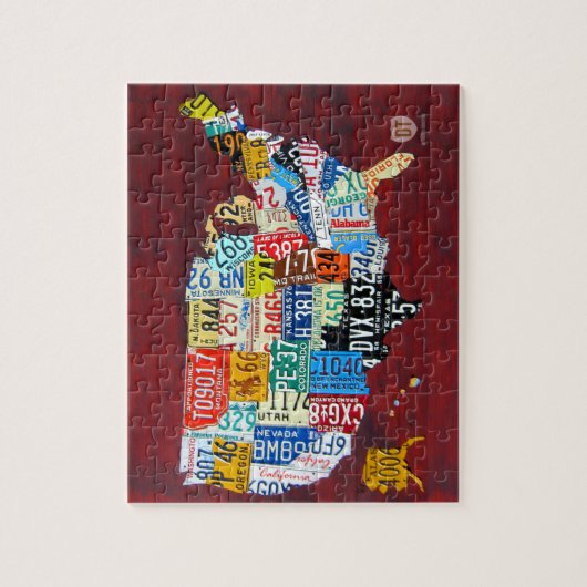 Licentiekaart Bord van de Amerikaanse Puzzle 2012 Legpuzzel (Verticaal)