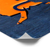 Licentiekaart Bord van de Verenigde Staten op blau Poster (Hoek)