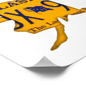 Licentiekaart Bord van de Verenigde Staten op Whit Poster (Hoek)