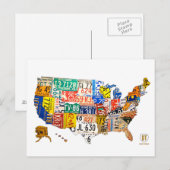 Licentiekaart Bord van het Amerikaanse Briefkaart (Voorkant / Achterkant)