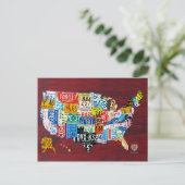 Licentiekaart Bord van het Amerikaanse Briefkaart (Staand voorkant)