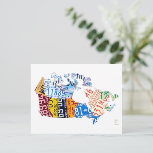 Licentiekaart voor het Bord Canada op wit Briefkaa Briefkaart (Staand voorkant)