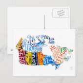 Licentiekaart voor het Bord Canada op wit Briefkaa Briefkaart (Voorkant / Achterkant)