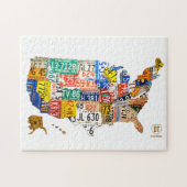 Licentiekaart voor het Bord van de Amerikaanse puz Legpuzzel (Horizontaal)