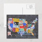 Licentiekaart voor het Bord van de Verenigde State Briefkaart (Voorkant / Achterkant)