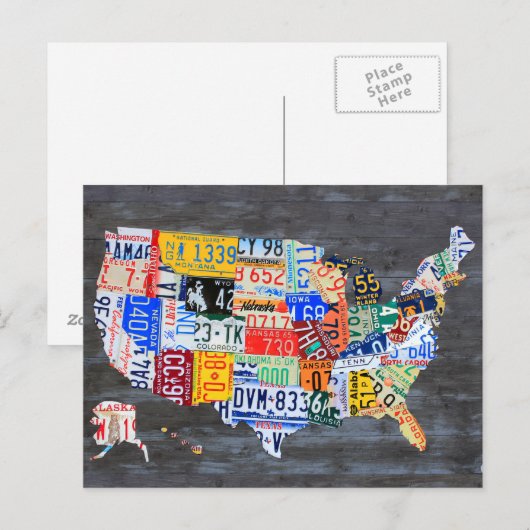 Licentiekaart voor het Bord van de Verenigde State Briefkaart (Voorkant / Achterkant)