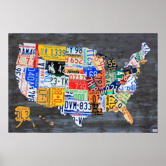 Licentiekaart voor het Bord van de Verenigde State Poster (Voorkant)