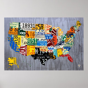 Licentiekaart voor het Bord van de Verenigde State Poster