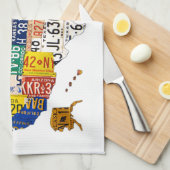 Licentiekaart voor het Bord van de Verenigde State Theedoek (Quarter Fold)