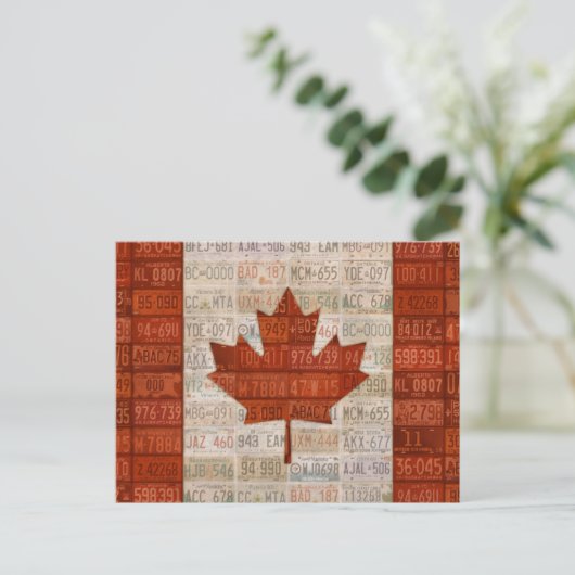 Licentievlag voor Bord van Canada Briefkaart (Staand voorkant)